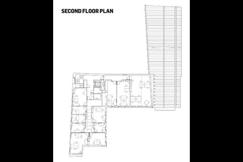 Business incubation centre in Berwick-upon-Tweed: Second floor plan